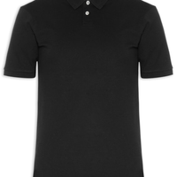 Polo Masculina Piquet Algodão Stretch - Preto