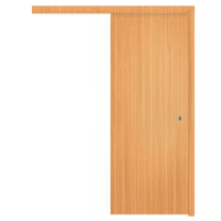 Kit Porta de Correr Interna Pinhal 15 a 20 cm, Freijo Médio, 214 x 85 cm