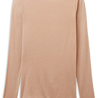 Blusa Manga Comprida Em Cashmere Ultralight - Bege
