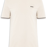 Camiseta Masculina Stretch Cotton Stripes Taul Bege