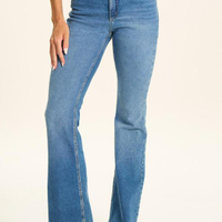 Calça jeans flare cintura alta azul
