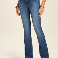 Calça jeans flare cintura alta azul