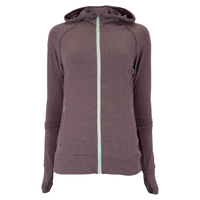 Jaqueta Oxer com Capuz Jogging com Bolso Seguro -Feminina