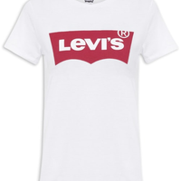 Camiseta Feminina Manga Curta Levis - Branco
