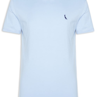 Camiseta Masculina Manga Curta Gola Careca - Azul