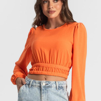 Blusa Feminina Manga Longa - Marrom