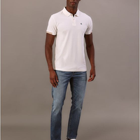 Polo Manga Curta Calvin Klein Jeans Slim Masculino Sport - Off White Polo Manga Curta Calvin Klein Jeans Slim Masculino Sport Off White p