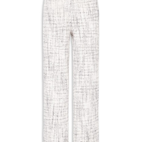 Calça Feminina Pantalona Em Tweed - Off White