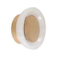 Arandela Led Rocha E Metal Dourado 4W 3000K 15Cm Kalida