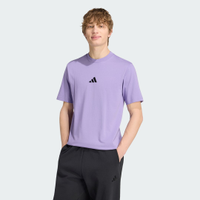 Camiseta Essentials de Malha Simples com Logotipo Pequeno Homem adidas