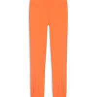 Calça Feminina Cintura Alta Baloon Em Crepe - Laranja