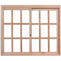 Janela de Correr Vitrô de Madeira Eucalipto Rondosul EWK390, 140 x 120 cm