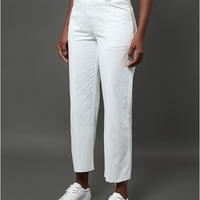Calça Feminina Color Barrel Cinto Calvin Klein Jeans - Branco Calça Feminina Color Barrel Cinto Calvin Klein Jeans Branco 40