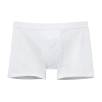 Cueca Boxer Em Algodão Supima Com Elástico Visível - Branco