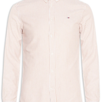 Camisa Masculina Slim Fit Oxford Rosa
