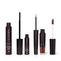 Combo Eudora Make: Máscara Cílios Forever 8g + Delineador Líquido Forever 3ml + Batom Líquido Marrom Nude Icônico 4ml