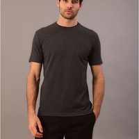 Camiseta Manga Curta Calvin Klein Masculino Gola Dupla - Chumbo Camiseta Manga Curta Calvin Klein Masculino Gola Dupla Chumbo p