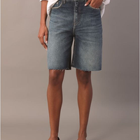 Bermuda Jeans Feminina Baggy 5 Pockets - Marinho Bermuda Jeans Feminina Baggy 5 Pockets Marinho 34