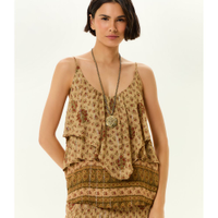 Blusa Alcinha Camadas Estampa Alpinia