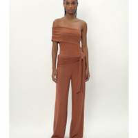Calça Pantalona Detalhe Cos