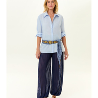 Calça Tricot Aladim Plissada