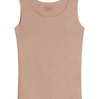 Blusa De Algodão Supima® Decote Redondo Corte a Laser - Bege