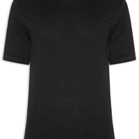 Camiseta Masculina Básica Regular Fit Em Algodão Orgânico - Preto