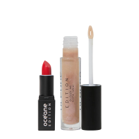 Kit Océane Edition Mini Lipstick Red Kiss E Glossy Me Glazed 4g (2 Produtos)