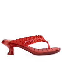 Sandália Feminina Thong Kitten Heel - Vermelho