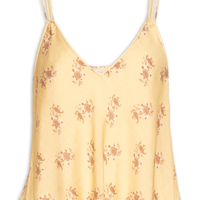 Regata Feminina Alçinha Estampa Mini Fleur - Amarelo