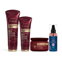 Combo Siàge Ultra Bond Reset + Eudora & Adam Mitch: Shampoo 250ml + Condicionador 200ml + Gloss Labial 5,2ml