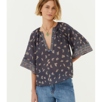 Blusa Manga Curta Estampa Lia c
