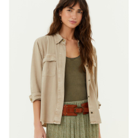 Camisa Sarja Bolsos Com Tampa