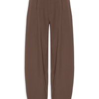 Calça Feminina Com Pregas - Marrom