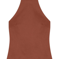 Blusa feminina frente única marrom