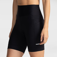 Bermuda Feminina Oxer Bolso Lateral Cós Médio Alta Compressão