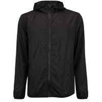 Jaqueta Corta-Vento Masculina Oxer com Capuz Tecido Plano Heat Embossed