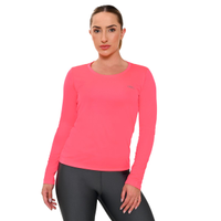 Camiseta Manga Longa Essential Olympikus Feminina G Rosa