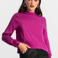 Blusa Feminina Manga Longa Roxo