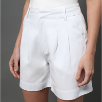 Bermuda Feminina Linho Misto Calvin Klein - Branco Bermuda Feminina Linho Misto Calvin Klein Branco 36