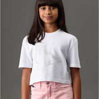 Camiseta Menina Foil Calvin Klein Jeans - Branco Camiseta Menina Foil Calvin Klein Jeans Branco 6