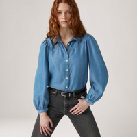 Camisa Levi's® Journey Western Lavagem Média - S USA | P BR