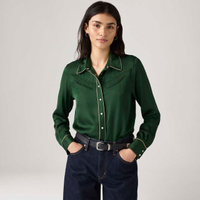 Camisa Levi's® Bradie Archival Verde Manga Longa - XS USA | PP BR