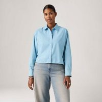 Camisa Levi's® Cropped Harlie Azul Manga Longa - M USA | M BR
