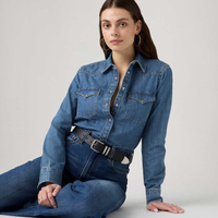 Camisa Jeans Levi's® Heritage Western Lavagem Média - M USA | M BR