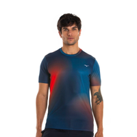 Camiseta de Corrida Mizuno Core Graphic Masculina G Azul