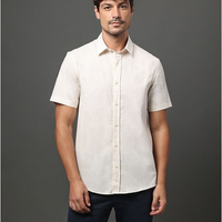 Camisa Masculina Linen Cotton Calvin Klein Jeans - Off White Camisa Masculina Linen Cotton Calvin Klein Jeans Off White p