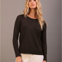 Tricô Feminino Raglan Decote Careca Calvin Klein - Cafe Tricô Feminino Raglan Decote Careca Calvin Klein Cafe p