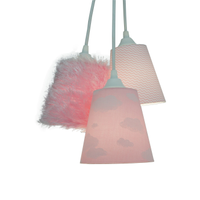 Lustre Pendente Nuvens Rosa, Chevron e Frufru