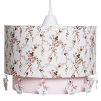 Lustre Tubular Duplo Rosa Ursinhas Quarto Bebê Infantil Menina